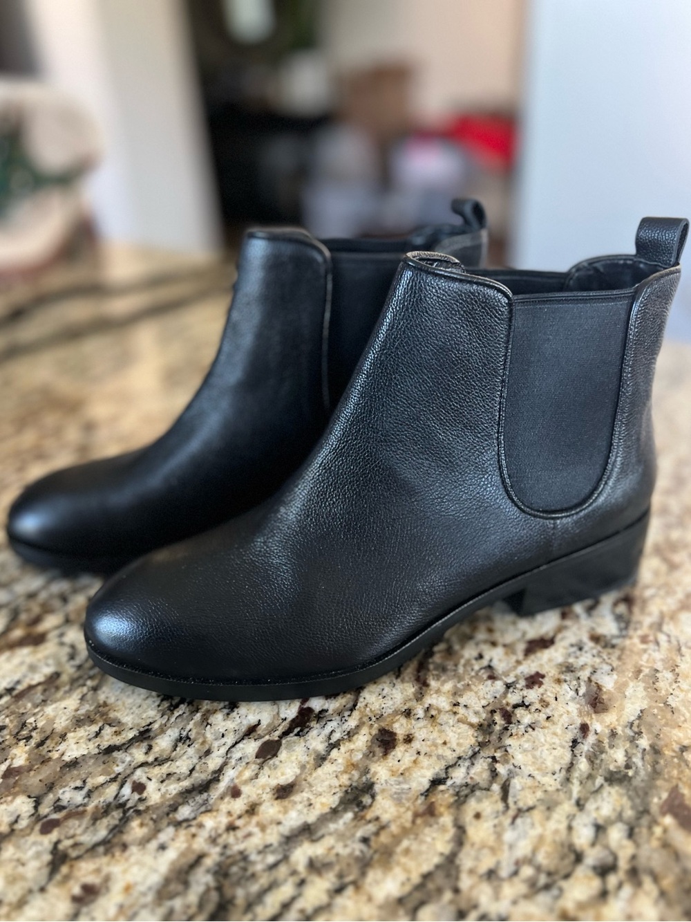 Cole Haan Laina Black Leather Chelsea Ankle Booties 7B